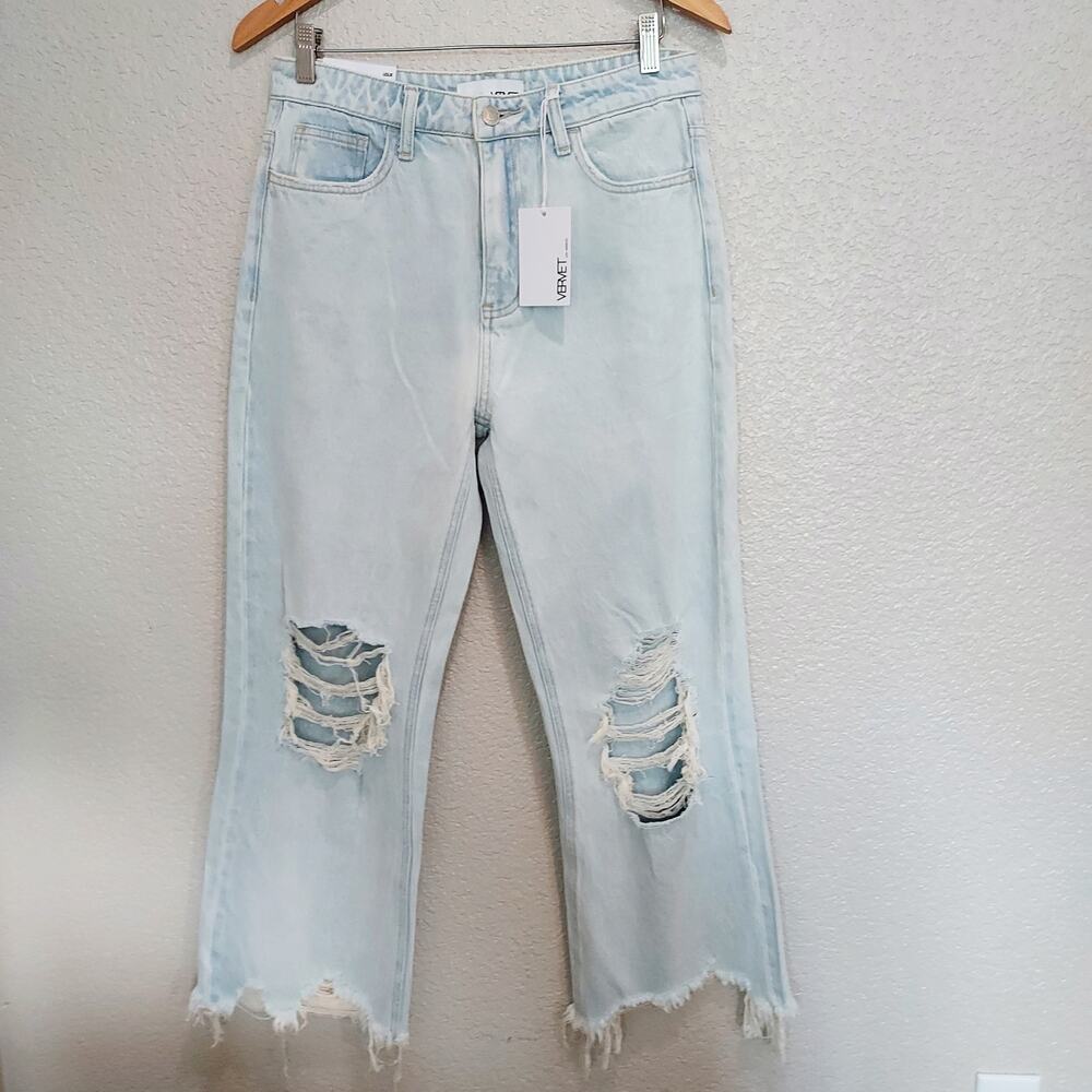 NEW Vervet Light Wash 90's Vintage Flare Jeans Size 28 - Picture 2 of 13
